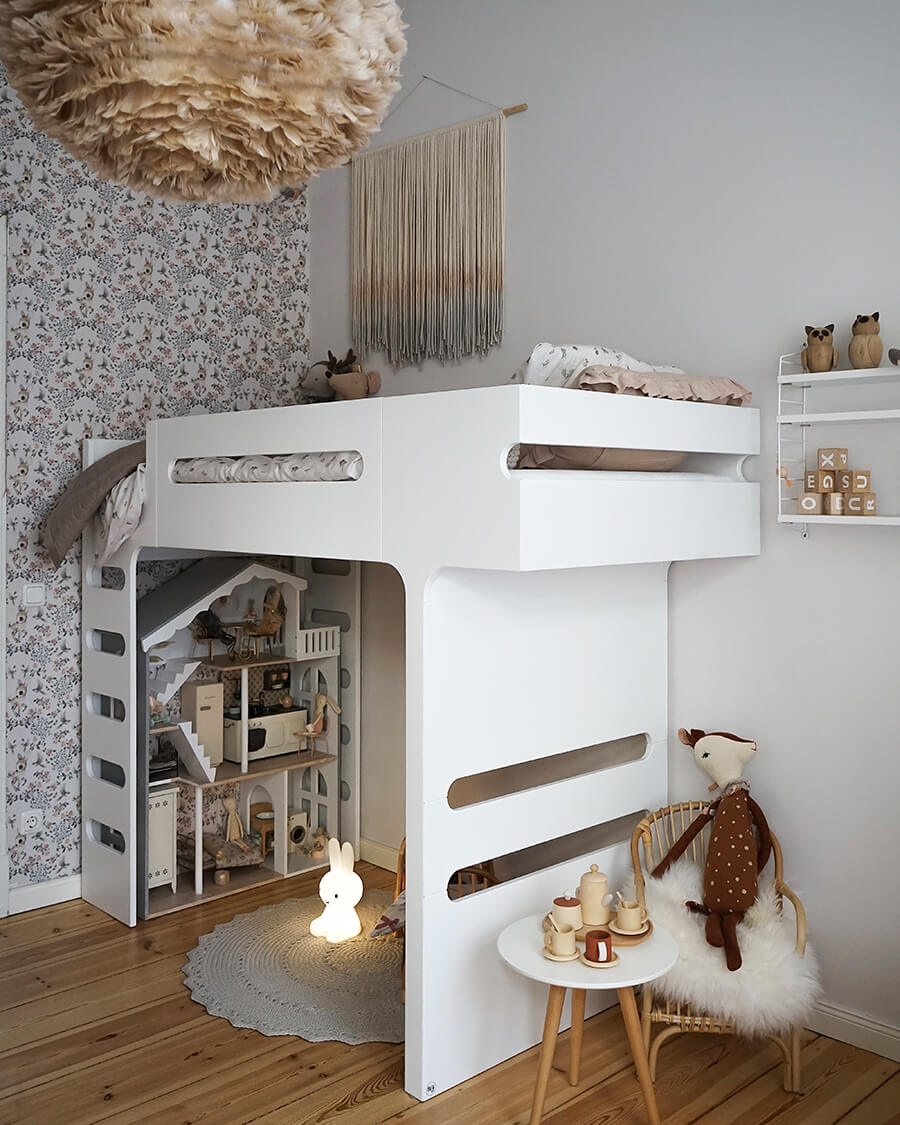 F bunk bed White